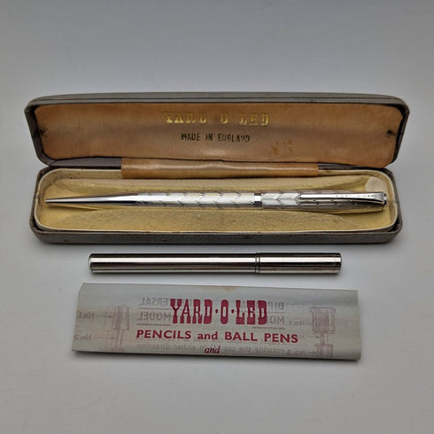 1965年 英国 ヤード・オ・レッド 純銀製 推進式ペンシル 替芯・ケース入り